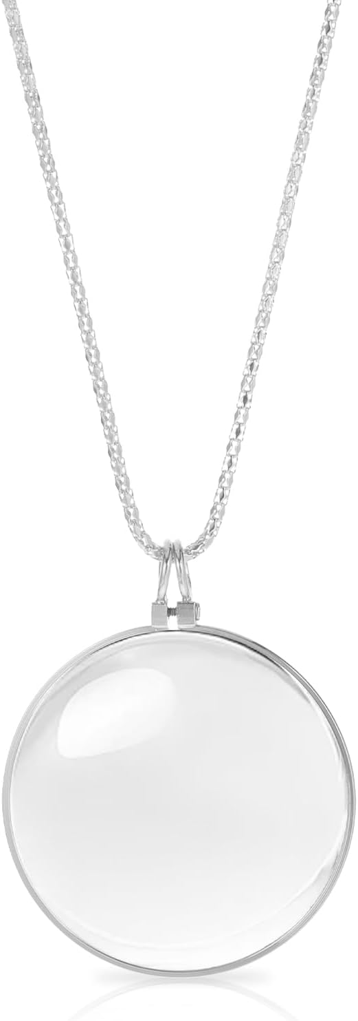 5X Monocle Magnifying Glass Necklace Pocket Magnifying Glass Vintage Magnifying-Pendant Eyepiece for Library, Reading, Jewelry and Crafts Needlework