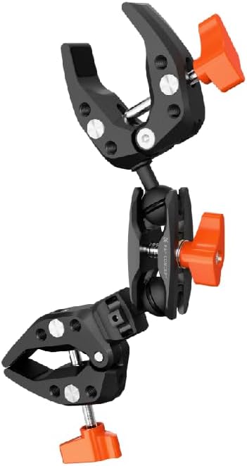 K&F Concept Magic Arm with Super Clamp + Double Camera Super Clamp for Chair, Pole, Tripod, 1/4" Threads Max Load Capacity 1.5KG