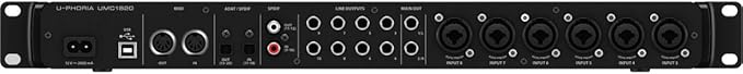 Behringer UMC1820 Audiophile 18x20 USB Audio/MIDI Interface with Midas Mic Preamplifiers and ADAT I/O | For Recording Microphones and Instruments