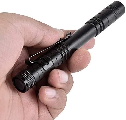 Pocketman 4 Pcs LED Penlight Flashlight Tactical Torch with Clip(13.3 CM)