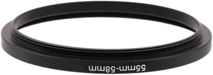 55-46/49/52/58/62/67/72/77mm Step Up & Step Down Filter Ring Adapter for Camera ND/UV/CPL (55-58mm)