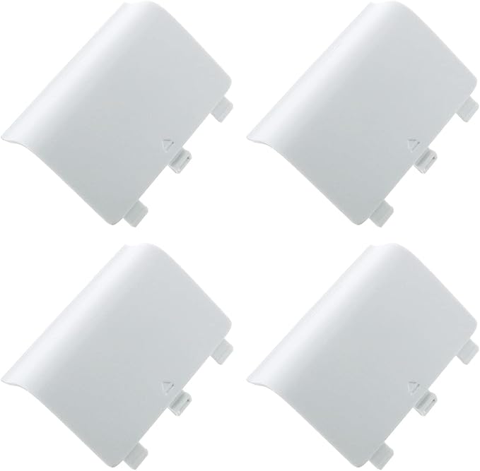 E-outstanding 4Pcs Battery Door Back Cover Replacement Batteries Back Cover for Xbox One/Xbox One S Wireless Controller, White