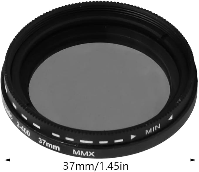 37mm Phone Camera Lens, Universal Polarizer Filter Clip-on ND 2-400 Cell Phone Lens Adjustable Neutral Density Filter Compatible with Most Mobilephone Models