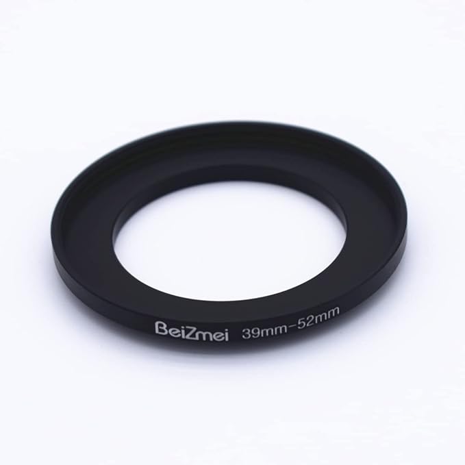 39mm to 52mm Camera Filters Ring,Filters Ring Compatiable All Brands Ø39mm Lens to Ø52mm UV ND CPL Camera Accessory.Made of CNC