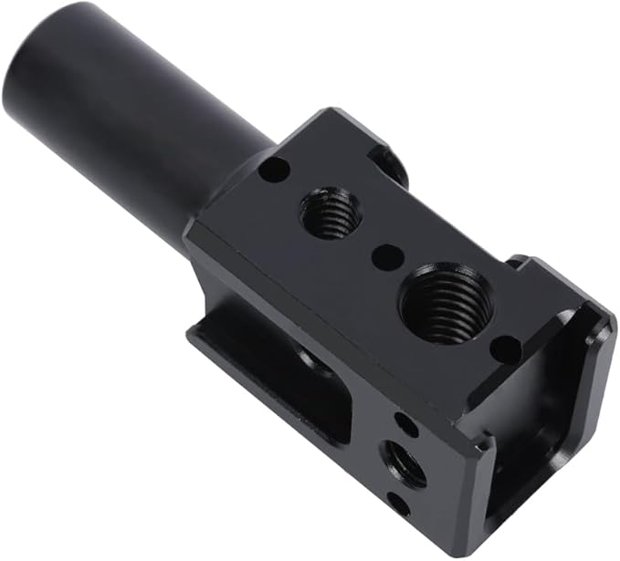 NICEYRIG 15mm Rod Expansion Adapter with Triple Cold Shoe Mount, 1/4'' & 3/8'' ARRI Locating Hole for DSLR Camera 15mm Rod Rail Support System - 611