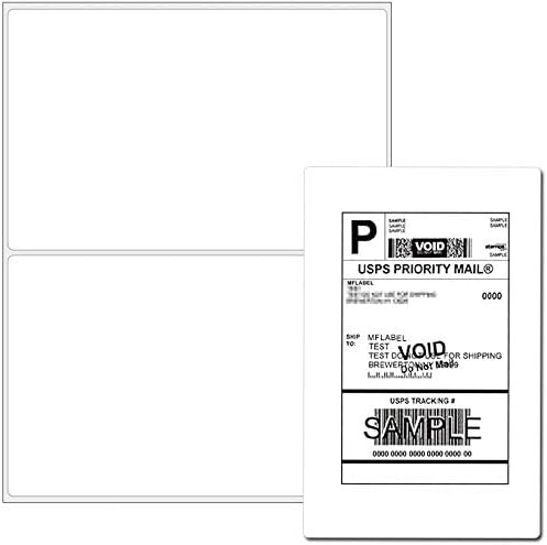 Half Sheet Shipping Labels for Laser & Inkjet Printer - Rounded Corner Shipping Address Labels- 5-1/2" X 8-1/2" - 50 Labels
