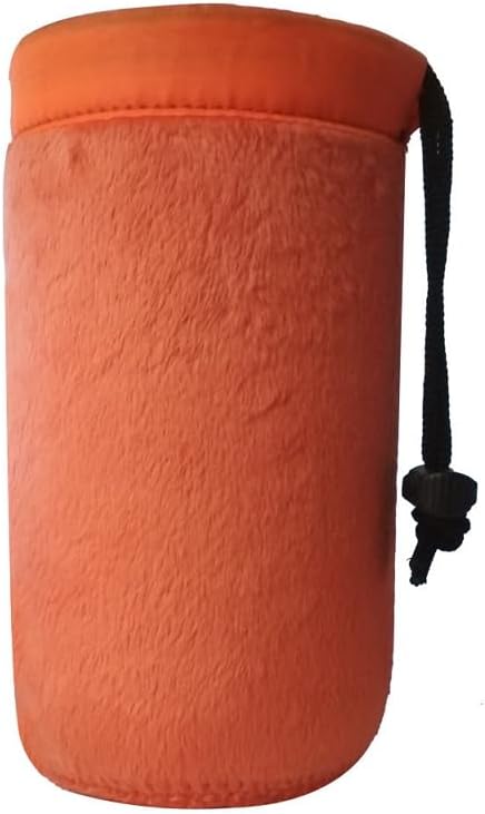 AIToWisely Large Camera Lens Pouch, Thick Protective Neoprene Bag Storage Cover Case with Drawstring Design, Soft Plush Interior, Compatible for Canon, for Nikon, for Sony DSLR Lenses (L Size)