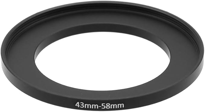 43-28/37/39/40.5/43/46/49/52/55/58/62/67/72/77/82mm Step Up & Step Down Rings Adapter for Lens and Filter 43-58 Filter Adapter Ring 43mm Lens to 58mm Filters