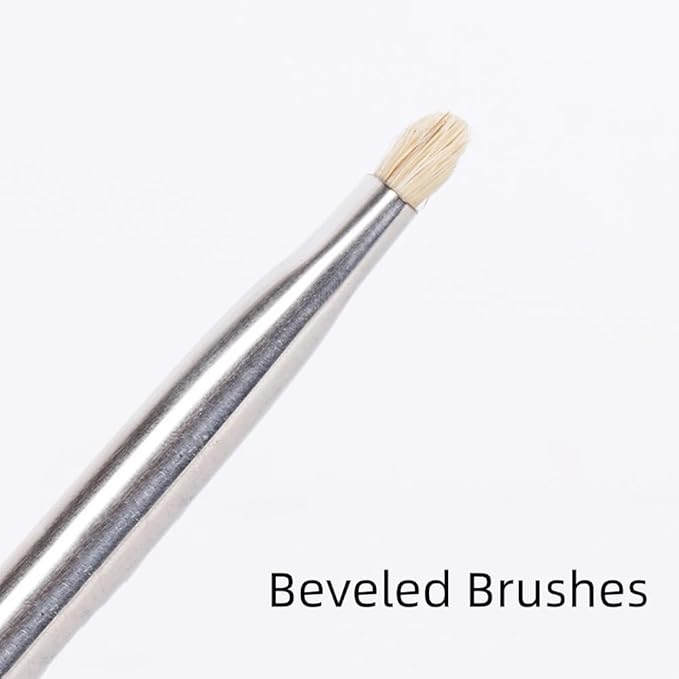 ESD-Safe Brush Anti-Static Brush Antistatic Anti Static Lab Motherboard Cleaning Brush Kit for Cleaning Keyboards, Cell Phone Parts, Computer Fans PCB and BGA Repair Soldering (2, Beveled Brush)