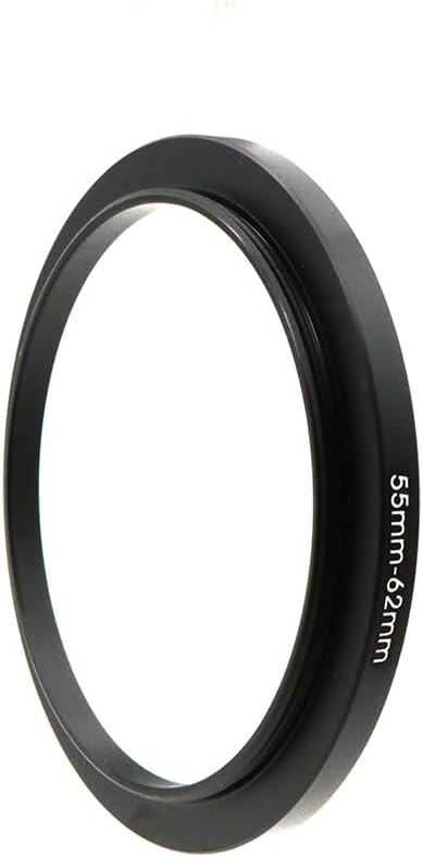 55-46/49/52/58/62/67/72/77mm Step Up & Step Down Filter Ring Adapter for Camera ND/UV/CPL (55-62mm)