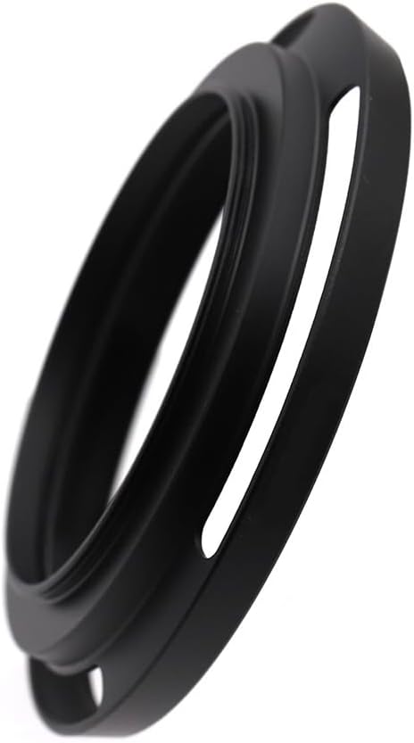 55mm Hollow Lens Hood 55mm Screw in Curved Vented Lens Hood 55mm Metal Lens Hood for 55mm Lens Hood Wide(Black)