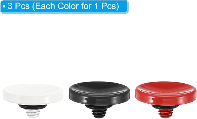 PATIKIL Camera Shutter Button, 3 Pack Soft Shutter Release Button Pure Copper Camera Button Concave Suitable for Nikon for Fujifilm for Leica DSLR/SLR Camera, Red Black White