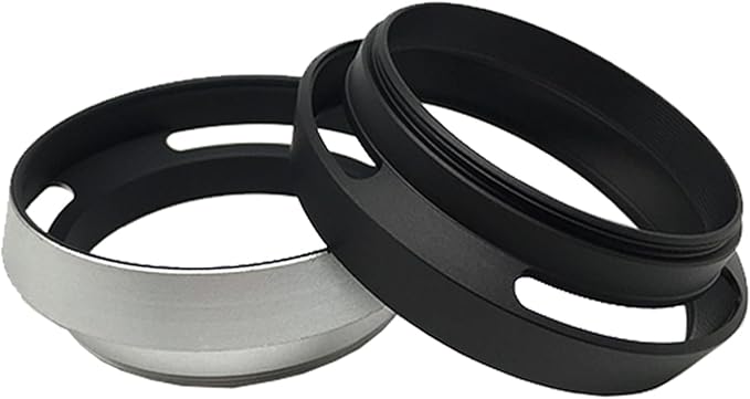 Lens Hood Sunshade Metal Vented Camera Sun Blocker Reduce Reflection 37mm 40.5mm 43mm 46mm 49mm 52mm Screw-in, 37mm,silver