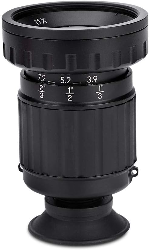 Director View Finder,HD Micro 11X Viewfinder Scene Viewer with 37mm Standard Filter Thread for Most Film and TV Formats,Support The Addition of a 37mm Wide Angle Converter