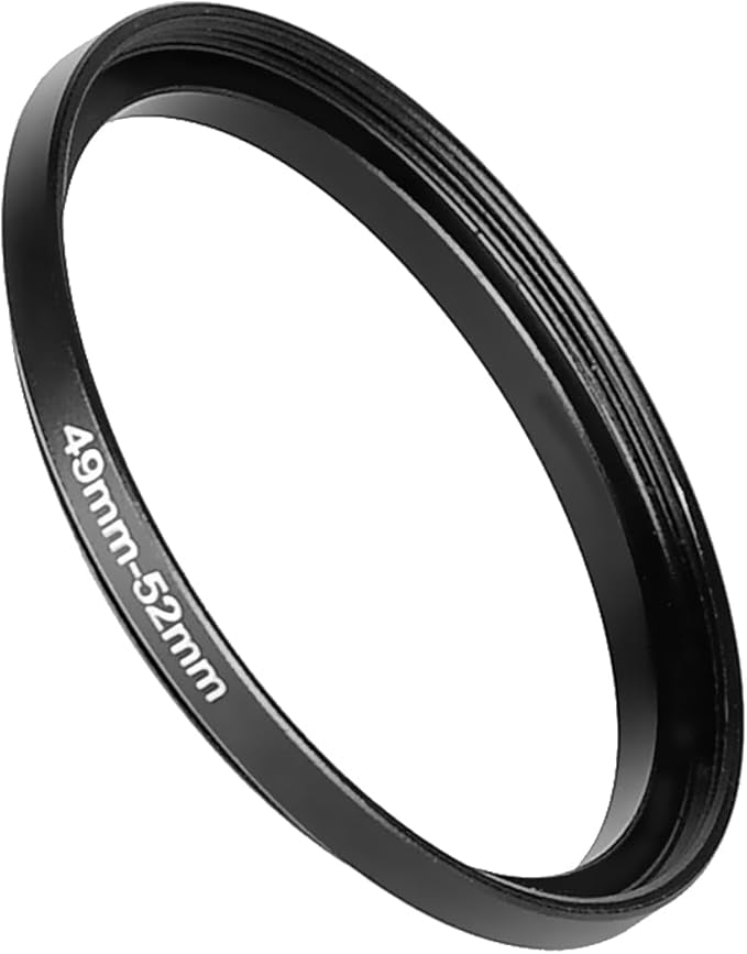 Step Up Rings for Filters 49mm to 52mm Stepping Camera Lens Filter Metal Step Up Lens Filter Adapter Ring for All Brands UV, ND, CPL