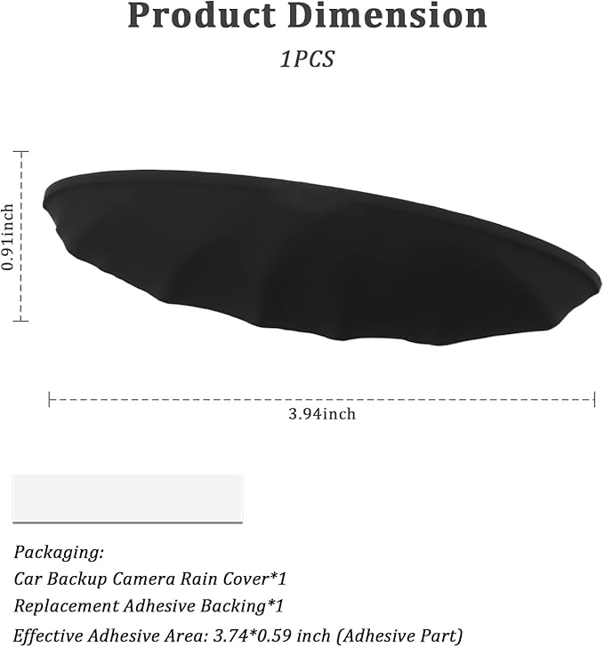 Car Backup Camera Rain Cover,Soft Silicone Car Backup Camera Rain Shield for Rains Protection & Clear Reversing Image,Self-Adhesive Back up Cameras for Cars Rains Cover