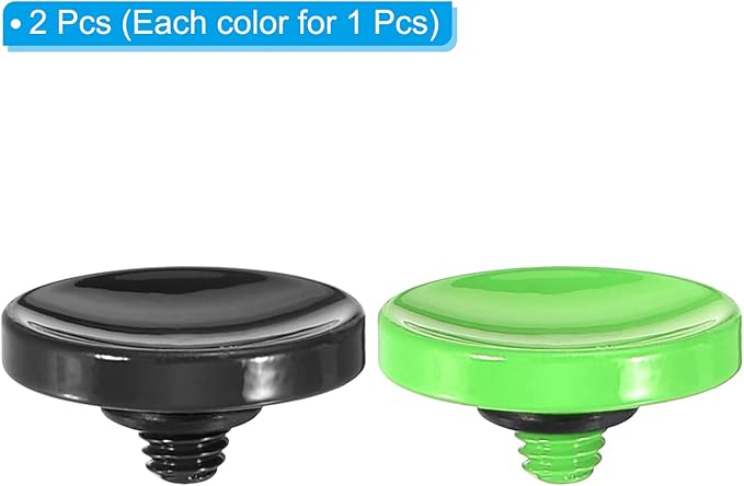 PATIKIL Camera Shutter Button, 2 Pack Soft Shutter Release Button Pure Copper Camera Button Concave, for Nikon for Fujifilm for Leica Black/Green