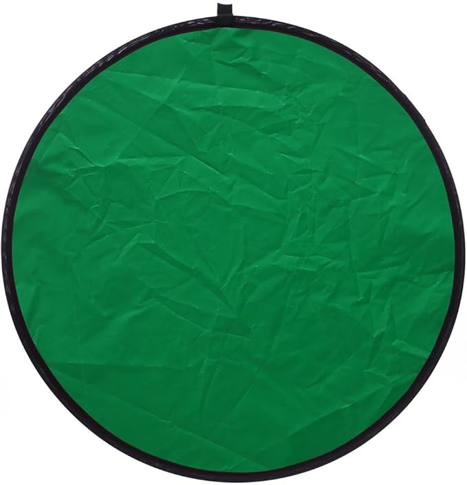 REFLEX CAMERA 7-in-1 Photography Reflector (Round) – Translucent/Silver/Gold/White/Black/Blue/Green – Light Diffuser & Chroma Key Background Kit with Carrying Case (60cm/23)