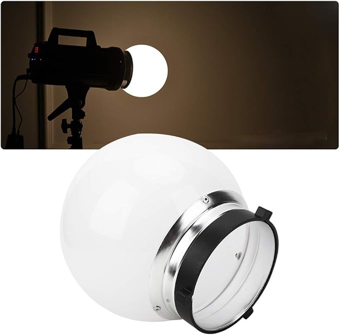 S erounder 15cm Translucent Spherical Diffuser Soft Light Ball for Bowens Mount Photography Accessory
