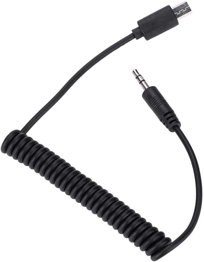 VPR1 3.5mm/2.5mm Shutter Release Cable for RX1/RX10/RX100/A7S/A7R/A7/A7II/A7III/A9/A58/77M2/99M2/A3500/A5000/A5100/A6000/A6300/A6500, Black(3.5mm)