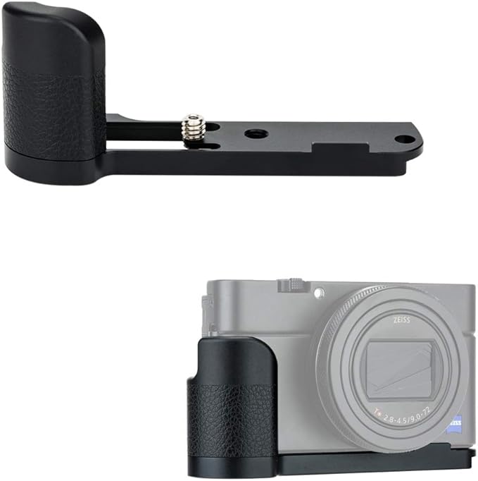 JJC Solid Metal Hand Grip Secure Handle Bracket for Sony RX100 VI VA V IV III II RX100VI RX100VA RX100V RX100IV RX100III RX100II RX100 RX100M6 RX100M5A RX100M5 RX100M4 RX100M3 RX100M2 Digital Cameras