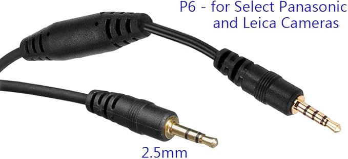 PHOLSY 2.5mm P6 Off-Camera Remote Cable for Panasonic S5, S1H, S1RM, S1R, S1M, S1, G95, G91, FZ10002, G9, GH5, G85, G81, GX8, GX7, GH4, GH3, FZ2500, FZ2000,FZ1000, FZ330, FZ300, FZ200