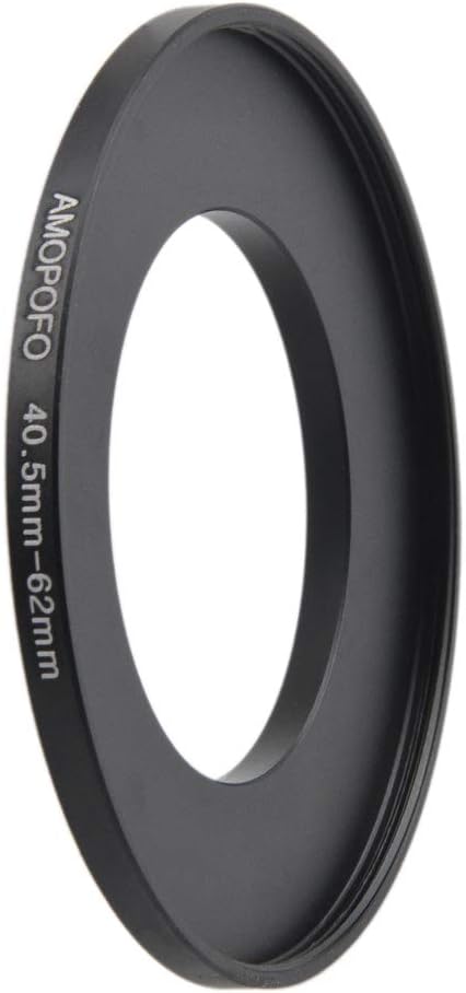 Metal Step Up Ring Adapter 40.5mm to 62mm Step-Up Lens Adapter Ring for Filters, Made of CNC Machined Space Aluminum with Matte Black Electroplated Finish