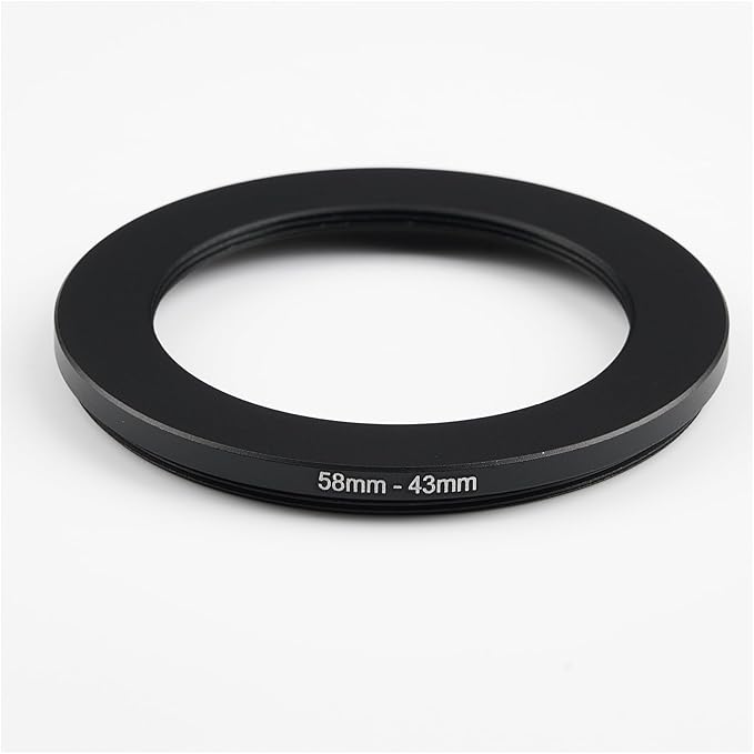 58mm to 43mm Step Down Ring Filter Adapter Metal Ring Step Down Rings Adapter Filter Compatible with All 43mm UV,CPL,ND,Lens Hood,Threaded Lens ect (58mm to 43mm)