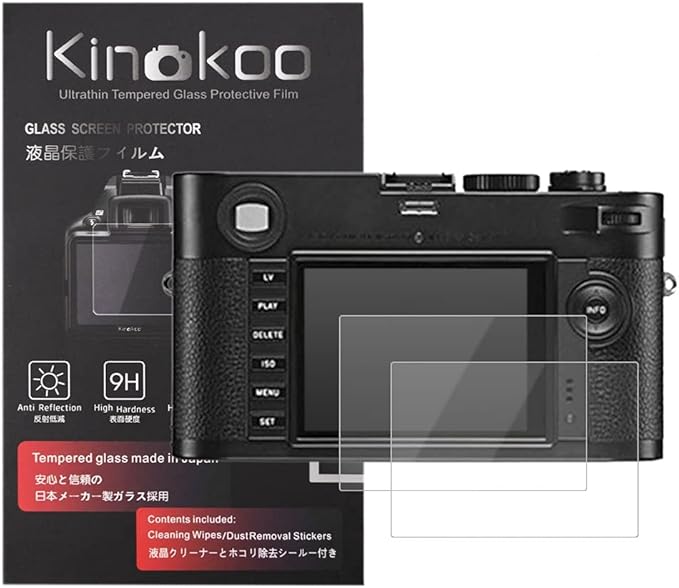 kinokoo Tempered Glass Film for Leica M-Monochrom Crystal Clear Film Leica M Monochrom Screen Protector Bubble-free/Anti-scratch(2 pack)