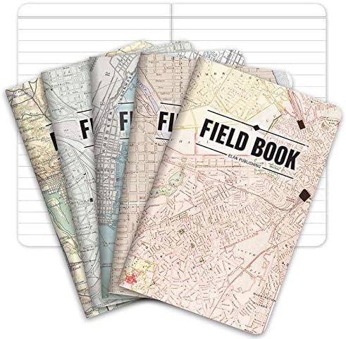 Field Notebook - Antique Map Patterns - Lined Memo Book (3.5"x5.5") - ELAN-FN-003L
