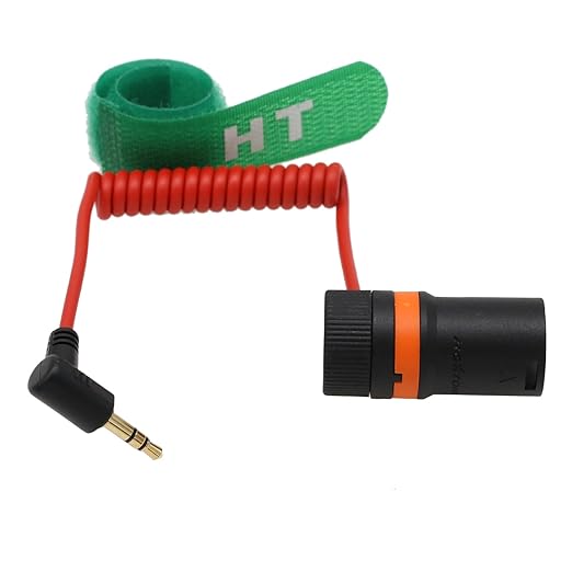 3.5mm Mini Jack to XLR 3 Pin Audio Cable for BOYA Rode Wireless GO II Microphone to Sony FX9 FX3 Canon Camera Mixer Recorder, Right Angle Male Red Braided Coiled 50cm