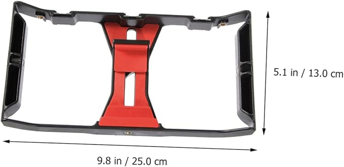 NUOBESTY Portable Phone Bracket Video Rig with Cold Shoe Mounts Threads Hand Held Smartphone Video Holder for Photography and Vlogging Compatible with Smartphones