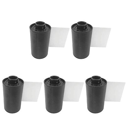 5 Pack Empty 35mm Film Cassettes, Reloadable Film Canisters for Hand Rolling – ABS Plastic Storage Case for 135/35mm Cameras