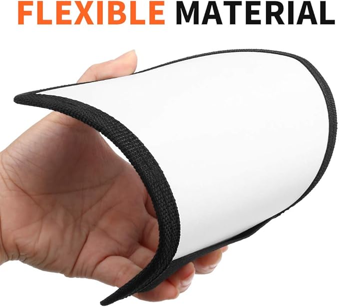 2 Pack Flash Diffuser Reflector - 2-Sided White/Silver Bend Bounce Flash Reflector Kit with Elastic Strap for Canon, Nikon, Sony, Fuji and All Speedlight Flashes
