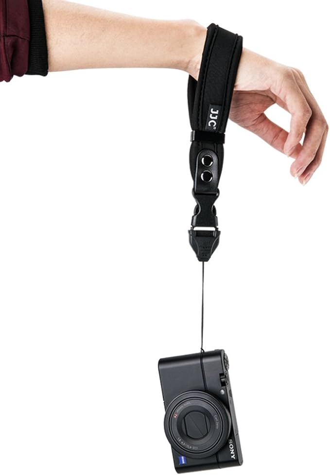 JJC Camera Wrist Strap, Soft Neoprene Hand Strap for Sony ZV-1 RX100 VI V IV III II VA Ricoh GR IV GR IIIx GR III HDF Canon EOS R100 G7X Mark III II G9X Mark II & More Compact Mirrorless Camera