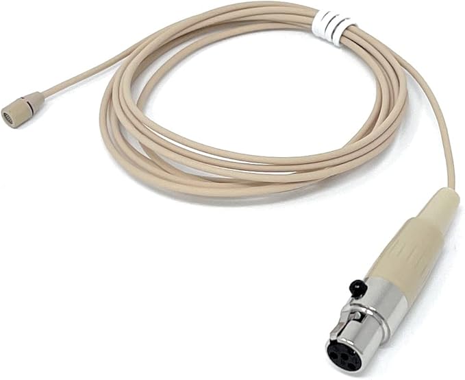 Pair of Lavalier Lapel Mics w/ 4 pin Mini XLR TA4F for Shure Wireless