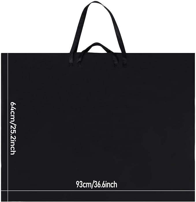 sadkew Art Portfolio Bag, 25 x 36.5 Inch Art Portfolio Cas, Black Carrying Storage Case for Poster, Sketching, and Drawing (Black)