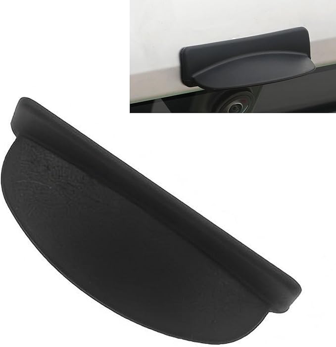 Car Reverse Camera Anti-Rain Cover, Silicone Self-Adhesive Camera Rain Guard Shield, Universal for Most Cars (Black)