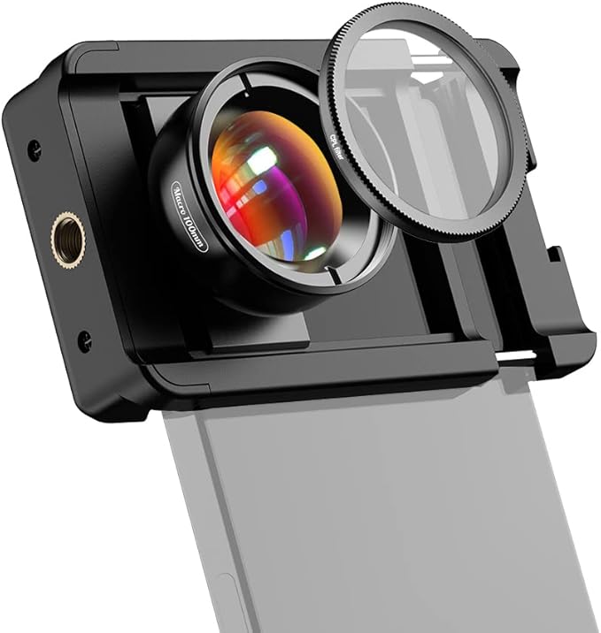 10X Macro Lens for Smartphone, Micro Photography Lens Attachment with CPL Filter and Universal Clip, Micro Phone Lens for Professional Macro Photography of Flowers Jewelry Food Details