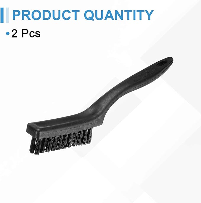 HARFINGTON 2pcs Antistatic Brush 20x84mm Portable PP Handle Nylon Anti Static Cleaning ESD Brushes for Electronics Computer Keyboard, Black