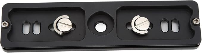Quick Release Plate with 1/4 Inch Screw and D Ring, Arca Swiss Standard QR Plate for Camera Tripod Ball Head, Aluminum Alloy with Anti - Slip Rubber Pads (150mm)