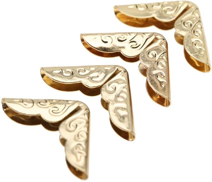 50pcs Scrapbooking Photo Mounting Corners Book Albums Menus Notebook Folder File Corner Protectors(C086 Brass)
