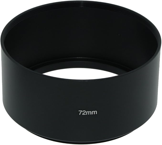SIOTI 72mm Lens Hood, Oxidation Matte Anti Reflective Treatment, Aluminum Alloy, with 1 * 77mm Lens Cap, Compatible with Sony/Canon/Nikon/Fuji etc >85mm Camera Lens