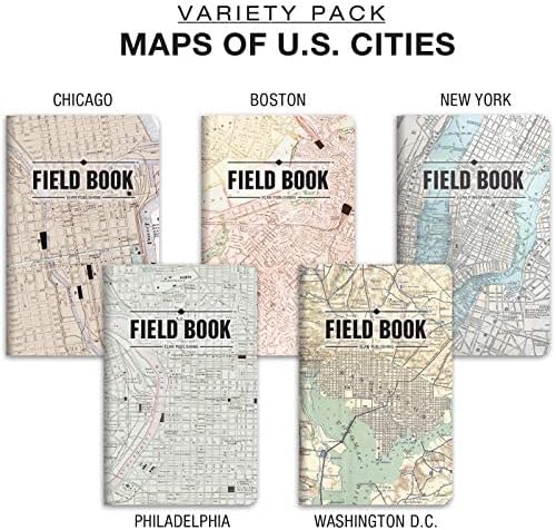 Field Notebook - Antique Map Patterns - Lined Memo Book (3.5"x5.5") - ELAN-FN-003L