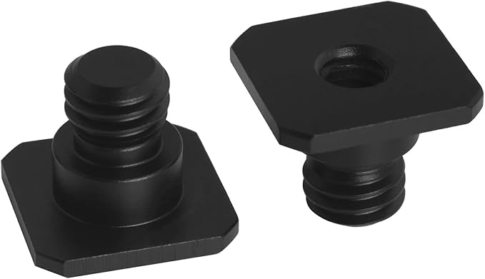 2PCS Metal SLR Hot Shoe Mount 1/4 Female to 3/8 Male Aluminium Alloy Small Head Adapter Screw Accessory for Camera Hot Shoe