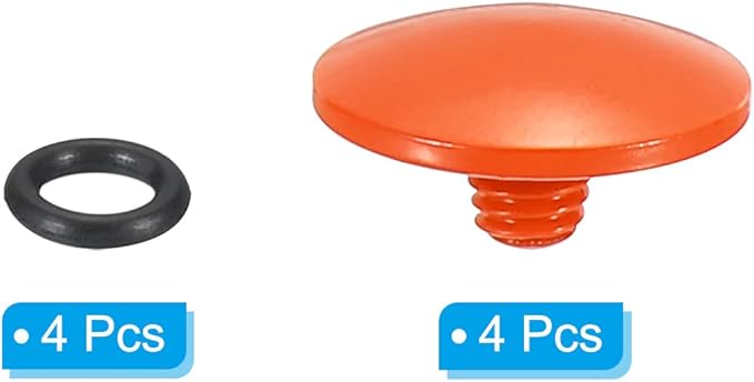 PATIKIL Camera Shutter Button, 4 Pack Soft Shutter Release Button Pure Copper Camera Button Convex suitable for Nikon for Fujifilm for Leica DSLR/SLR Camera, Orange
