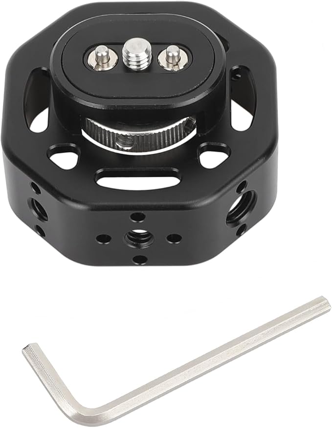 CAMVATE Round Handgrip with 1/4"-20 Thumbscrew Mount for DSLR Camera-3722