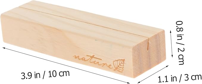 3Pcs Wooden Postcard Holder Base Vintage Photo Display Stand for Name Cards Memo Notes and Pictures Rustic Wood Design for Weddings and Office Use