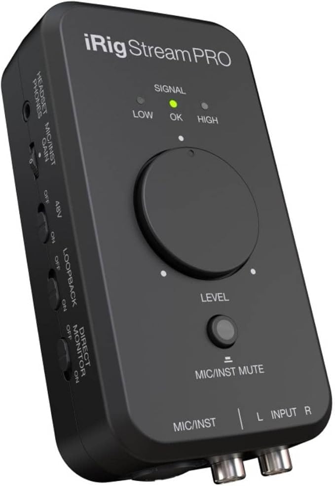 IK Multimedia iRig Stream Pro Streaming audio interface with in-line multi-input mixer, professional quality streaming, right in the palm of your hand.