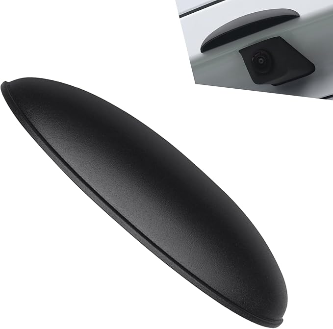 Car Rearview Camera Cover, Rain and Snow Proof Reversing Camera Protection for Clear Imaging, Wider Longer Waterproof Shield, Universal Self-Adhesive Exterior Modification for Cars (Black)